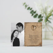 Vintage Steampunk Bride Wedding Verloving Kaart (Staand voorkant)