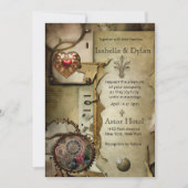 Vintage Steampunk Bruiloft | Victoriaans Industrië Kaart (Voorkant)