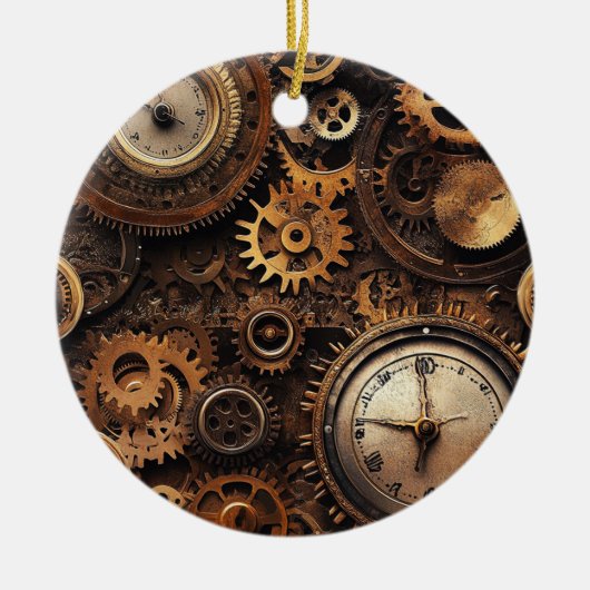 Vintage Steampunk Christmas Ornament (Voorkant)