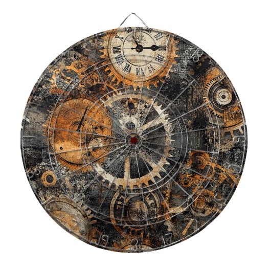 Vintage Steampunk Dartbord (Voorkant)
