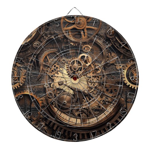 Vintage Steampunk Dartbord (Voorkant)