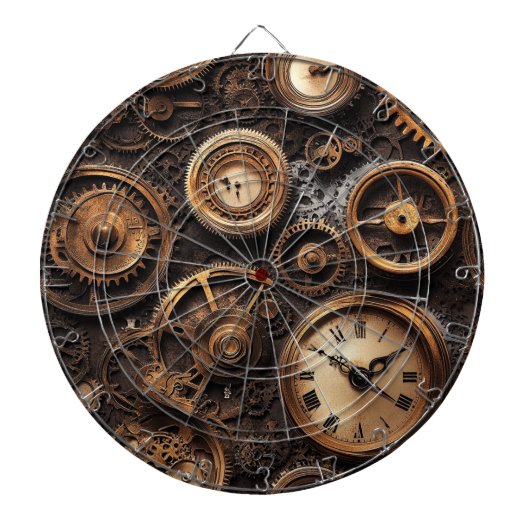 Vintage Steampunk Dartbord (Voorkant)