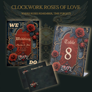 Vintage steampunk elegantie klokwerk Rozen van de Kaart
