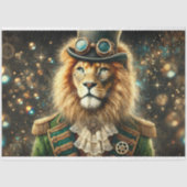 Vintage Steampunk Fantasy Leeuw Decoupage Tissuepapier (Voorkant)
