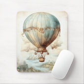 Vintage Steampunk Heet Luchtballon (2) Muismat (Met muis)