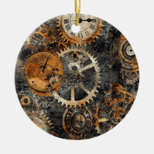 Vintage Steampunk Kerst Ornament