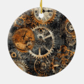 Vintage Steampunk Kerst Ornament (Achterkant)