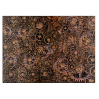 Vintage Steampunk Koperen Tandwielen Snijplank