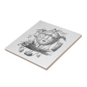 Vintage Steampunk Luchtvaart Ceramic Tegeltje (Zijkant)