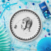 Vintage Steampunk Man Papieren Bordje (Feest)