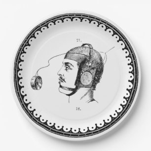 Vintage Steampunk Man Papieren Bordje