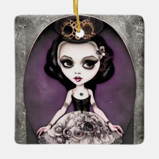 Vintage Steampunk Princess Doll Keramisch Ornament