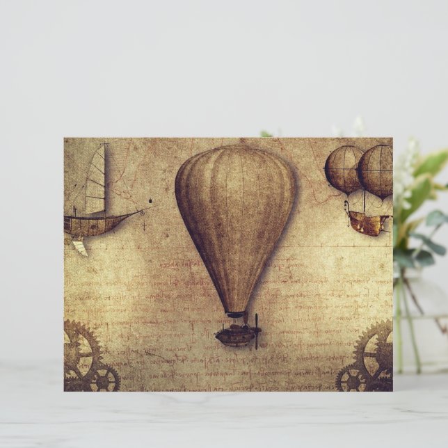 Vintage steampunk reisthema (Staand voorkant)