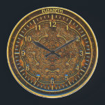 Vintage Steampunk Retro Rusty Art Deco Clock Grote Klok<br><div class="desc">Vintage Steampunk Retro Rusty Art Deco Clock in all shades of brown,  pink,  orange and gold. You can customize it with your name or leave it blank</div>