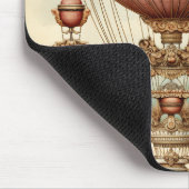 Vintage Steampunk Roze Heet Luchtballon Muismat (Hoek)