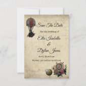 Vintage Steampunk Save the Date | Victoriaans Kaart (Voorkant)