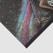 Vintage Steampunk Tabbykat Portret Decoupage Tissuepapier (Detail)