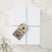 Vintage Steampunk Tandwielen & Rozen Bedankt Cadeaulabel (Met Touw)