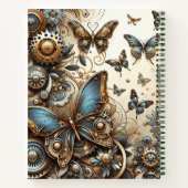 Vintage Steampunk Vlinders Notitieboek (Achterkant)