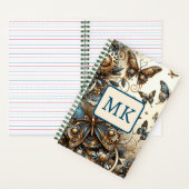 Vintage Steampunk Vlinders  Notitieboek (Binnen)