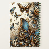 Vintage Steampunk Vlinders  Notitieboek (Achterkant)