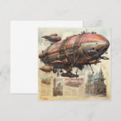 Vintage Steampunk Zeppelin (9) (Voorkant / Achterkant)