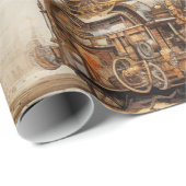 Vintage Steampunk Zeppelin Cadeaupapier (Rol Hoek)