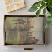 Vintage Steeplechase Thoroughbred Racepaarden Tissuepapier (Geschenk)