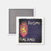 Vintage stempel - Finland Magneet (Voorkant / Achterkant)