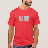 Vintage Stencil Maine State T-shirt (Voorkant)