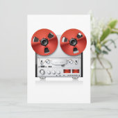 Vintage Stereo Uitnodigingen (Staand voorkant)