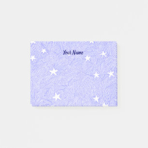 Vintage sterren etsende blauwe witte plakbriefjes post-it® notes