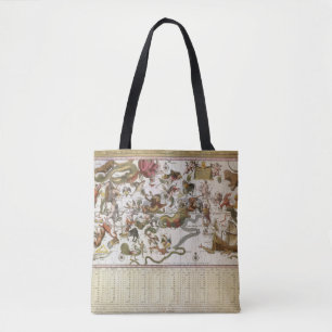 Vintage sterrenkaart van het sterrenbeeld door Bac Tote Bag
