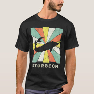 Vintage Steur Vis Retro Stijl Dier T-shirt