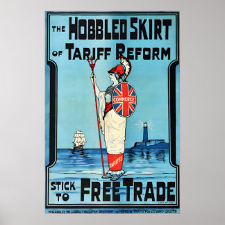 Vintage Stick to Free Trade Liberals Election Poster