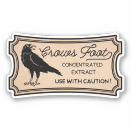 Vintage sticker voor rode voetopdruk