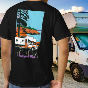 Vintage stijl Acadia National Park roadtrip T-shirt