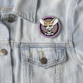 VINTAGE STIJL CARTOON FENNEC FOX BUTTON (In situ)