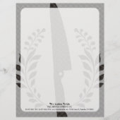 Vintage-stijl chef-messenmakerskeuken briefhoofd sjabloon (Voorkant)