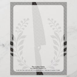 Vintage-stijl chef-messenmakerskeuken briefhoofd sjabloon