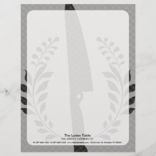 Vintage-stijl chef-messenmakerskeuken briefhoofd sjabloon