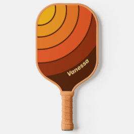 Vintage Stijl Cirkel Streep met Naam Pickleball Paddle