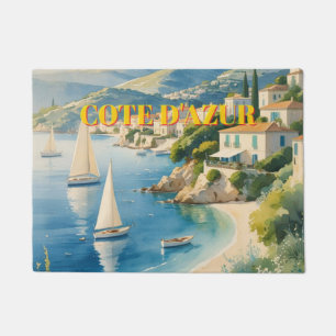 Vintage Stijl Cote D'Azur Franse Reizen Deurmat