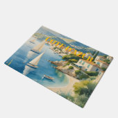 Vintage Stijl Cote D'Azur Franse Reizen  Deurmat (Schuin)