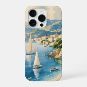 Vintage Stijl Cote D'Azur Franse Reizen iPhone 16 Pro Hoesje