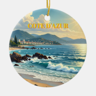 Vintage Stijl Cote D'Azur Franse Reizen Keramisch Ornament