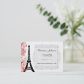 Vintage stijl Eiffeltoren Parijs Visitekaartje (Staand voorkant)