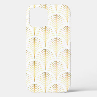 Vintage stijl elegante bloemige art deco herhaling iPhone 12 hoesje