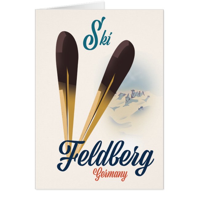 Vintage stijl Feldberg Duitsland ski poster (Voorkant)