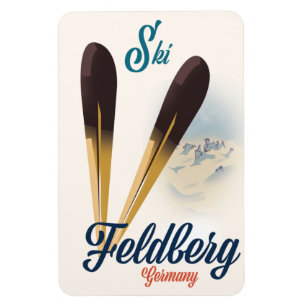 Vintage stijl Feldberg Duitsland ski poster Magneet